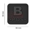 JTG Bloodtype Square Rubber Patch B Pos Blackops OD-TM-10345606400 13078 asgbox.pl