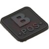 JTG Bloodtype Square Rubber Patch B Pos Blackops OD-TM-10345606400 13078 asgbox.pl