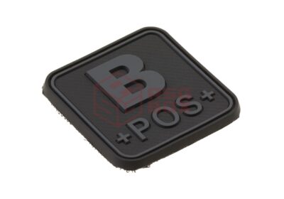 JTG Bloodtype Square Rubber Patch B Pos Blackops - obrazek 4