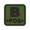 asgbox.pl - Bloodtype Square Rubber Patch B Pos JTG