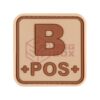 asgbox.pl - Bloodtype Square Rubber Patch B Pos JTG
