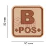 JTG Bloodtype Square Rubber Patch B Pos Desert OD-TM-10345631000 13094 asgbox.pl