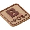 JTG Bloodtype Square Rubber Patch B Pos Desert OD-TM-10345631000 13094 asgbox.pl