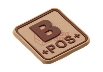 JTG Bloodtype Square Rubber Patch B Pos Desert - obrazek 4