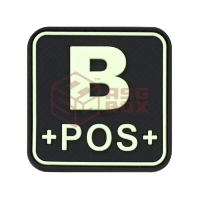 asgbox.pl - Bloodtype Square Rubber Patch B Pos JTG