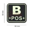 JTG Bloodtype Square Rubber Patch B Pos Glow OD-TM-10345660100 13102 asgbox.pl