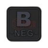 asgbox.pl - Bloodtype Square Rubber Patch B Neg JTG