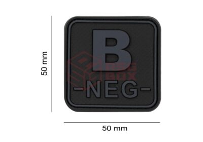 JTG Bloodtype Square Rubber Patch B Neg Blackops - obrazek 2