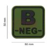 JTG Bloodtype Square Rubber Patch B Neg Forest OD-TM-10345721400 13087 asgbox.pl