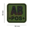 JTG Bloodtype Square Rubber Patch AB Pos Forest OD-TM-10345821400 13088 asgbox.pl