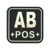 asgbox.pl - Bloodtype Square Rubber Patch AB Pos JTG
