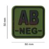 JTG Bloodtype Square Rubber Patch AB Neg Forest OD-TM-10345921400 13089 asgbox.pl