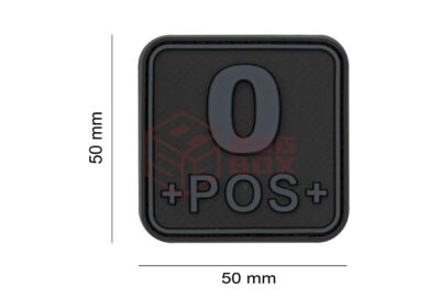 JTG Bloodtype Square Rubber Patch 0 Pos Blackops - obrazek 2