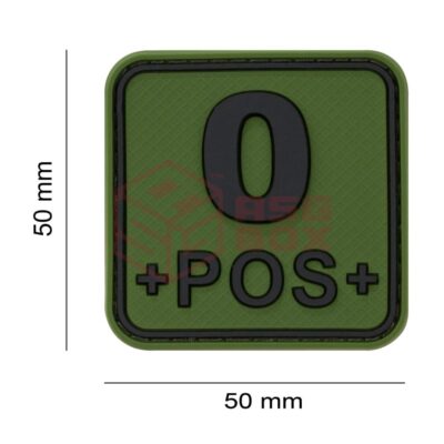 Alternative view of JTG Bloodtype Square Rubber Patch 0 Pos Forest