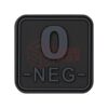 asgbox.pl - Bloodtype Square Rubber Patch 0 Neg JTG