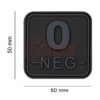 JTG Bloodtype Square Rubber Patch 0 Neg Blackops OD-TM-10346106400 13083 asgbox.pl