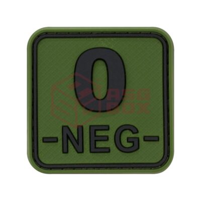 asgbox.pl - Bloodtype Square Rubber Patch 0 Neg JTG