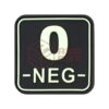 asgbox.pl - Bloodtype Square Rubber Patch 0 Neg JTG