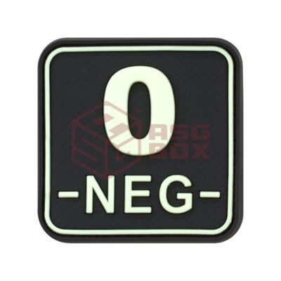 asgbox.pl - Bloodtype Square Rubber Patch 0 Neg JTG