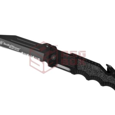 Alternative view of Border Guard SWBG2TS Serrated Tanto Folder Black