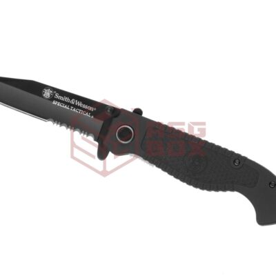 Alternative view of Special Tactical CKTACBS Serrated Tanto Folder Black