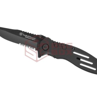 Alternative view of Extreme Ops SWA24S Serrated Folder Black