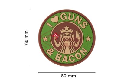 JTG Guns and Bacon Rubber Patch Green - obrazek 2