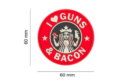 JTG Guns and Bacon Rubber Patch Multicolor - obrazek 2