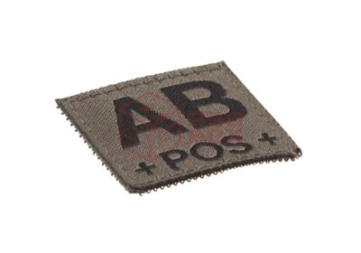 Clawgear AB Pos Bloodgroup Patch RAL7013 - obrazek 2