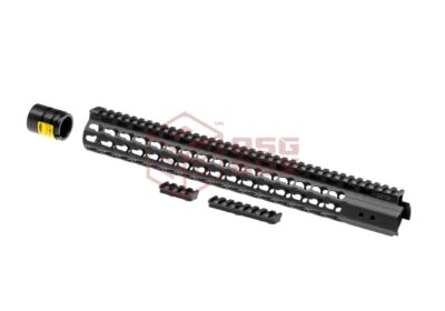 Leapers AR-15 15.3 Inch Super Slim Free Float Handguard Keymod Black - obrazek 2