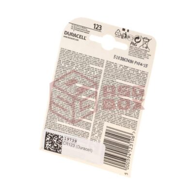 Alternative view of Duracell CR123