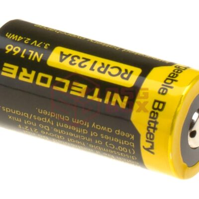 Alternative view of Nitecore NL166 RCR123 Battery 3.7V 650mAh