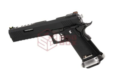WE Hi-Capa 6 Force A Silver Barrel Full Metal GBB Black - obrazek 2