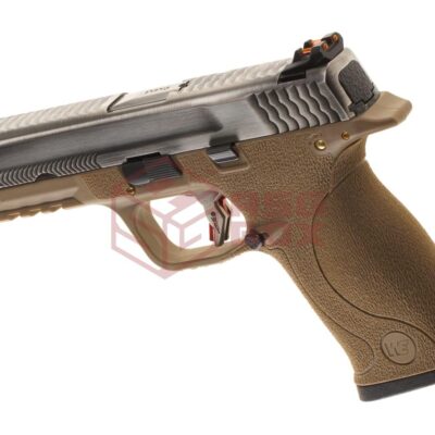 Alternative view of WE WET-05 SV Silver Barrel Metal Version GBB FDE