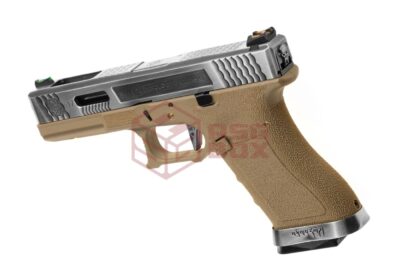 WE G-Force 17 SV Silver Barrel Metal Version GBB Desert - obrazek 2