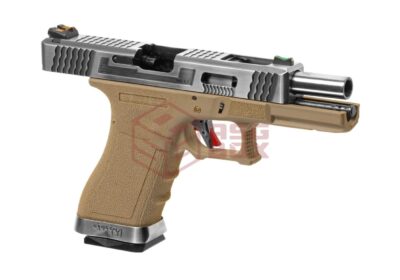 WE G-Force 17 SV Silver Barrel Metal Version GBB Desert - obrazek 3