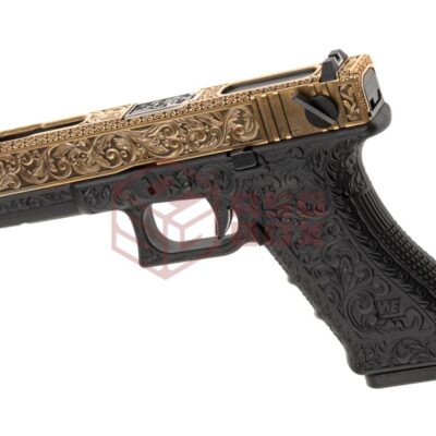 Alternative view of WE WE18C Etched Metal Version GBB Gold