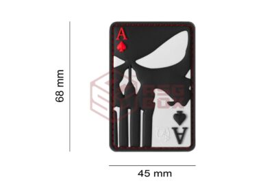 JTG Punisher Ace of Spades Rubber Patch Multicolor - obrazek 2