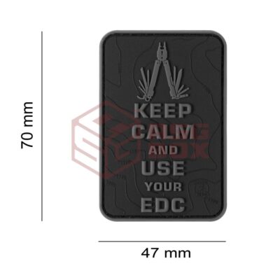 Alternative view of JTG Keep Calm EDC Rubber Patch Blackops