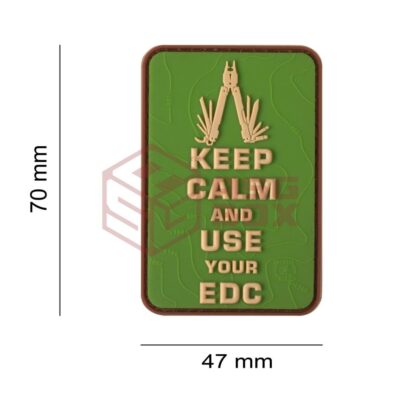Alternative view of JTG Keep Calm EDC Rubber Patch Green