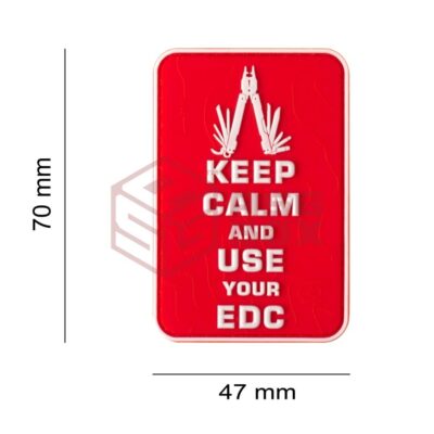 Alternative view of JTG Keep Calm EDC Rubber Patch Multicolor