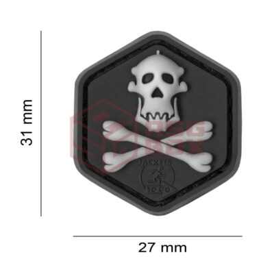 Alternative view of JTG Gorilla Hunter Skull Cat Eye Rubber Patch Multicolor