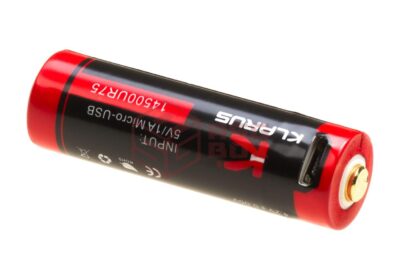 Klarus 14500 Battery 3.7V 750mAh Micro-USB Black/Red - obrazek 2