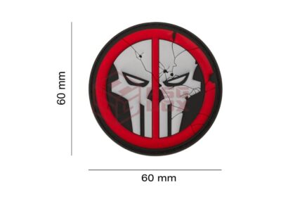 JTG Deathpool Skull Rubber Patch Multicolor - obrazek 5