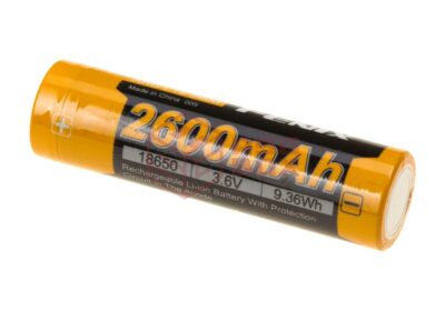 Fenix 18650 Battery 3.7V 2600mAh Black/Red
