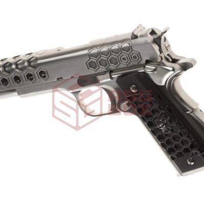 Alternative view of WE M1911 Hex Cut Full Metal GBB Silver