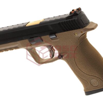 Alternative view of WE WET-05 BK Gold Barrel Metal Version GBB FDE