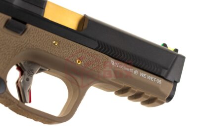 WE WET-05 BK Gold Barrel Metal Version GBB FDE - obrazek 5