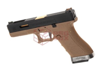 WE G-Force 17 BK Gold Barrel Metal Version GBB Desert - obrazek 2