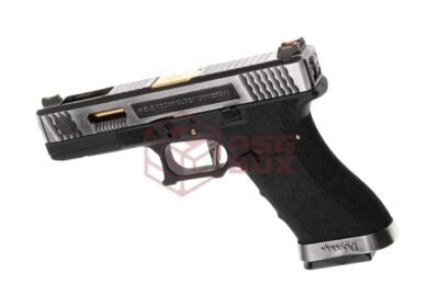 WE G-Force 17 SV Gold Barrel Metal Version GBB Black - obrazek 2